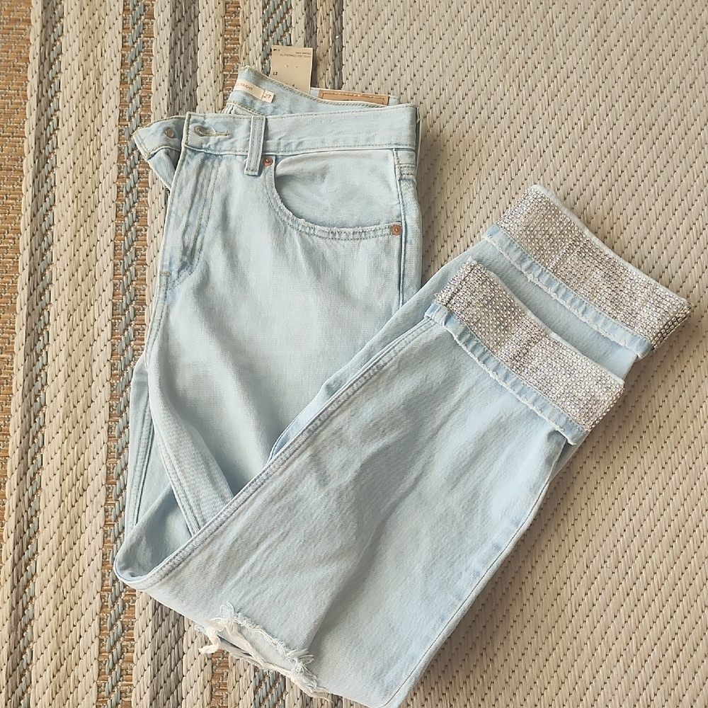 Light Blue Embellished Women's  Levis Jeans